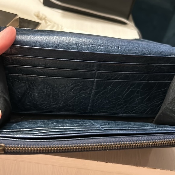 Balenciaga Navy Blue Leather Wallet With Dustbag - Picture 7 of 12